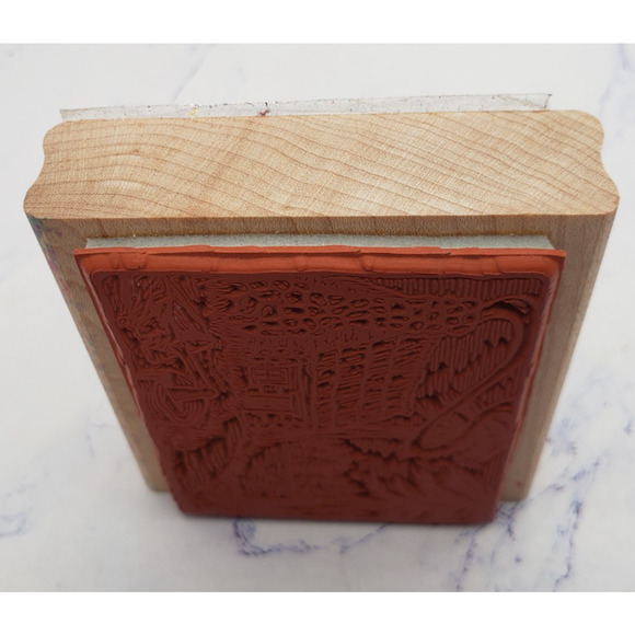 Rustic Log Cabin Woodlands Outdoor Stampin Up Wood Mounted Rubber Stamp - Picture 3 of 7